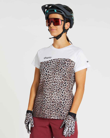 Womens Short Sleeve Jersey | Leopard | Short Sleeves | WOMENS TOPS | DHaRCO | Image 1 of 4