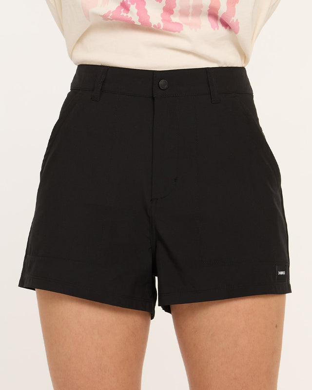 Womens Pit Shorts | Black | Pit Shorts | WOMENS BOTTOMS | DHaRCO | Image 1 of 6