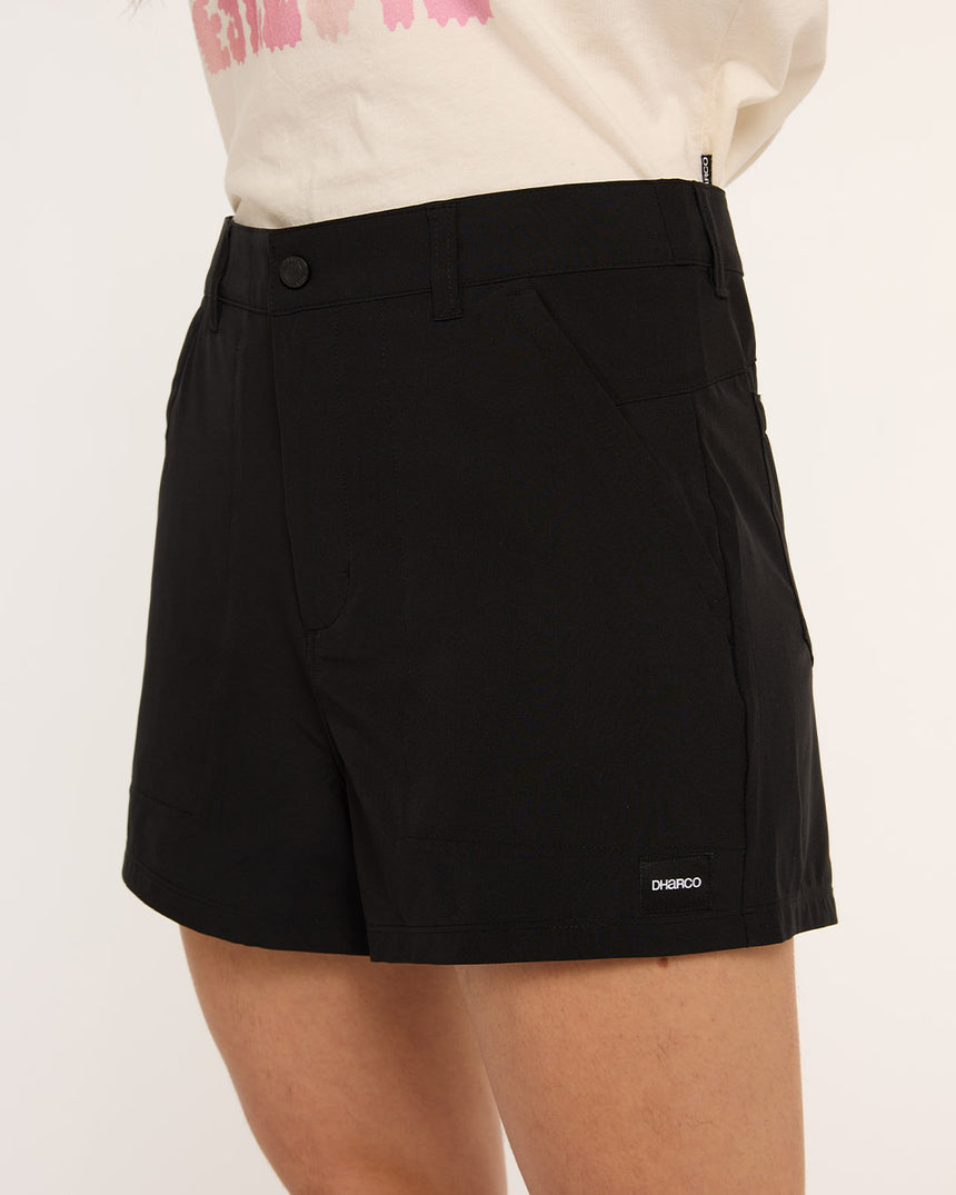 Womens Pit Shorts | Black | Pit Shorts | WOMENS BOTTOMS | DHaRCO | Image 5 of 6