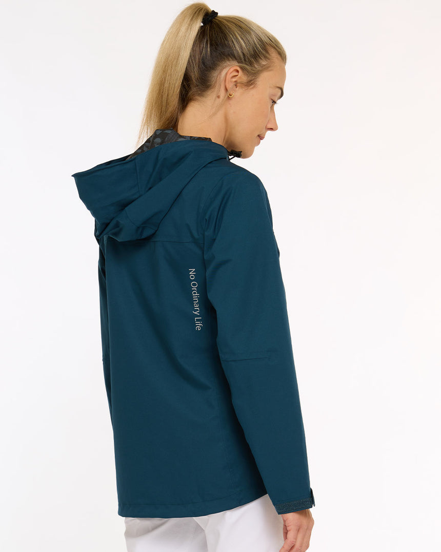 Womens Rain Jacket | Morrocan Blue | Rain Jacket | WOMENS TOPS | DHaRCO | Image 3 of 6
