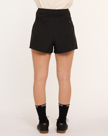 Womens Pit Shorts | Black | Pit Shorts | WOMENS BOTTOMS | DHaRCO | Image 2 of 6