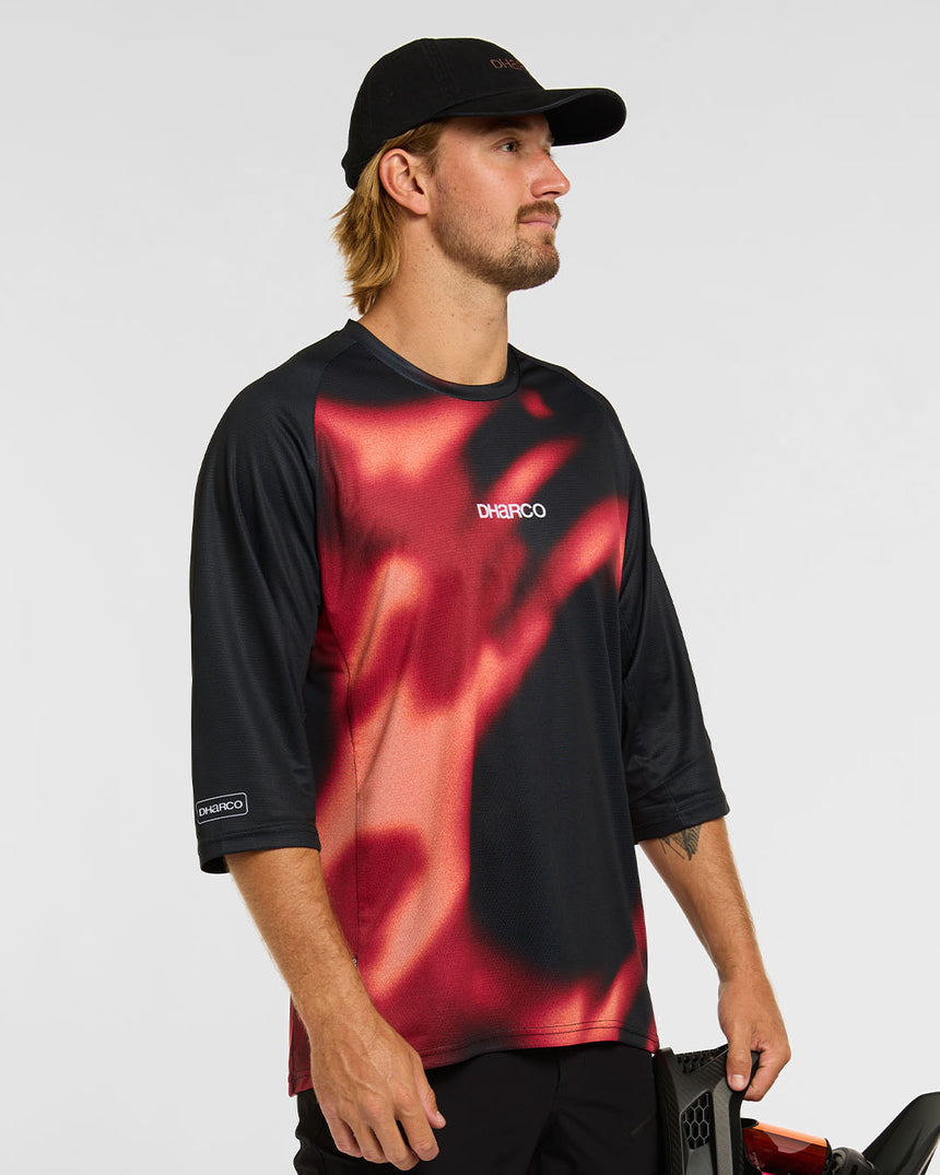 Mens 3/4 Sleeve Jersey | Infrared | 3/4 Sleeves | MENS TOPS | DHaRCO | Image 3 of 8