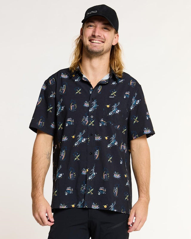 Mens Tech Party Shirt | Rippin & Sippin | Short Sleeves | MENS TOPS | DHaRCO | Image 1 of 4