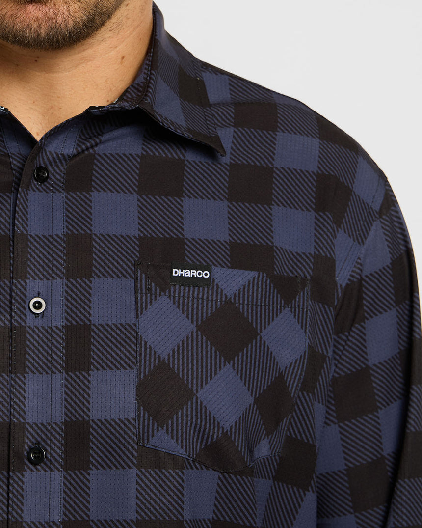 Mens Tech Long Sleeve Shirt | Jet | Long Sleeves | MENS TOPS | DHaRCO | Image 5 of 8