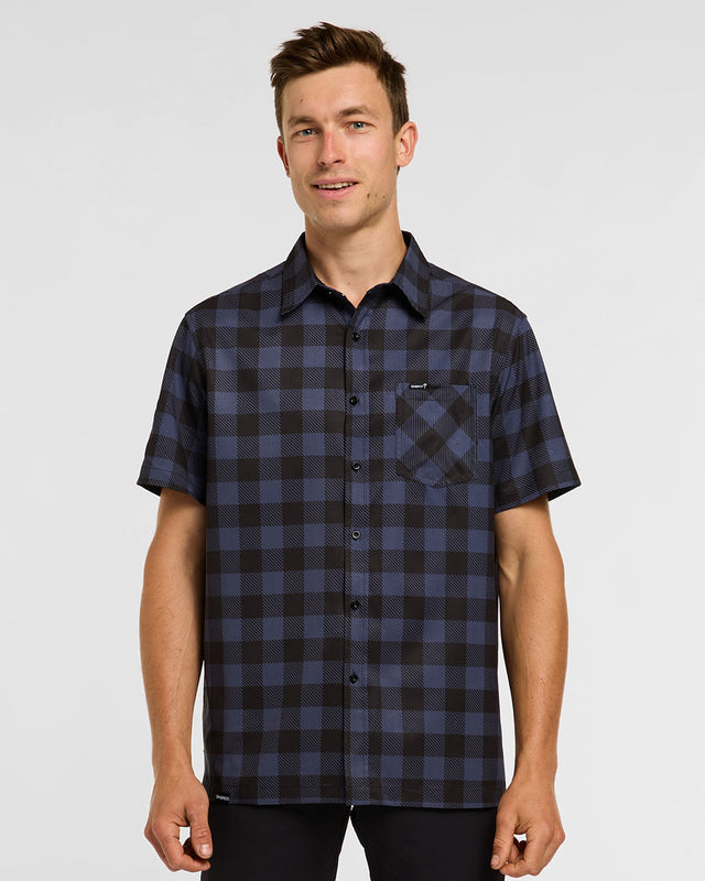 Mens Tech Party Shirt | Jet | Short Sleeves | MENS TOPS | DHaRCO | Image 1 of 6