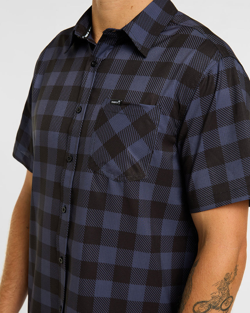 Mens Tech Party Shirt | Jet | Short Sleeves | MENS TOPS | DHaRCO | Image 6 of 6