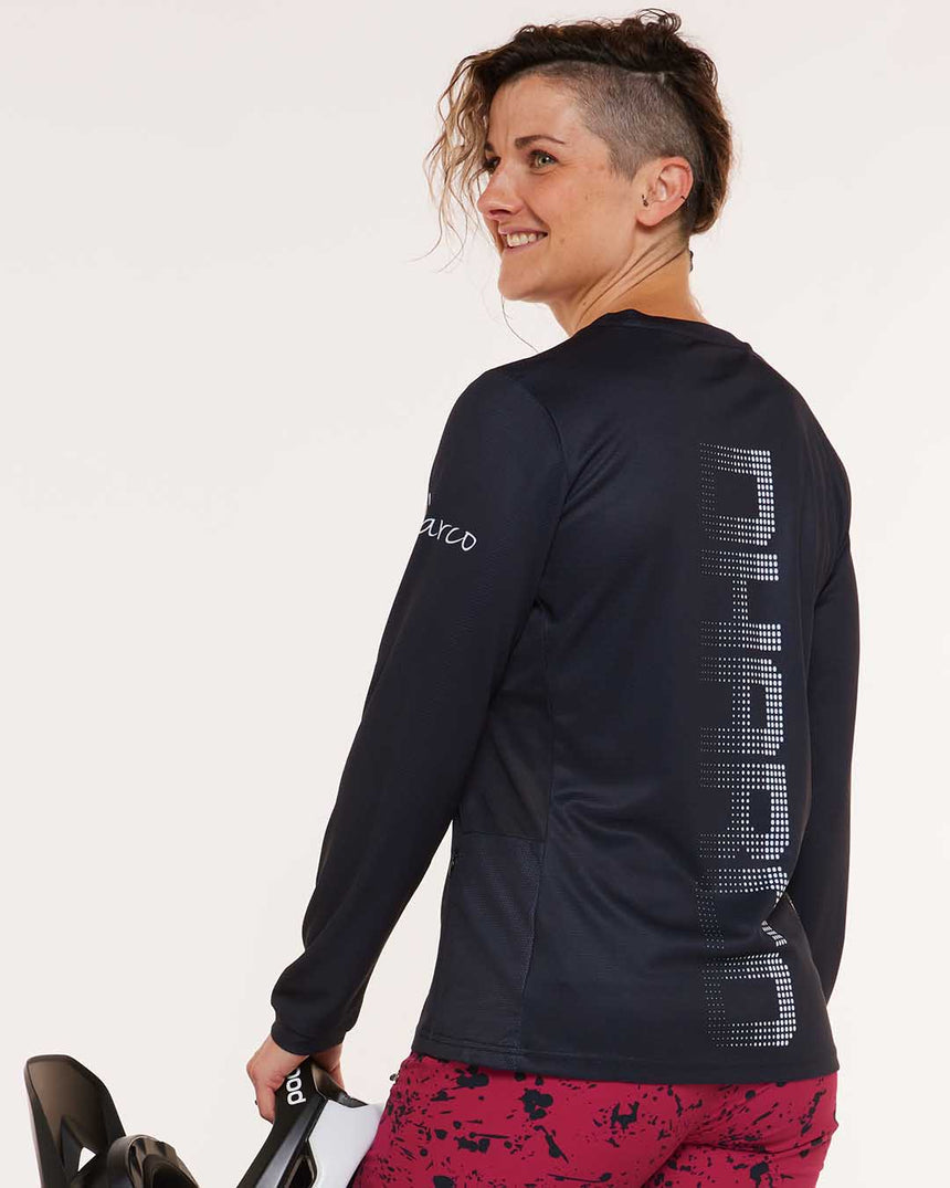 Womens Gravity Jersey | Stealth | Long Sleeves | WOMENS TOPS | DHaRCO | Image 2 of 6