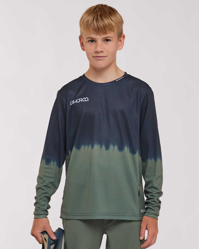 Youth Gravity Jersey | Fade to Black | Long Sleeves | YOUTH TOPS | DHaRCO | Image 1 of 6