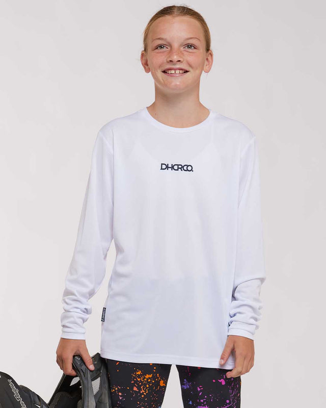 Youth Gravity Jersey | White Out | Long Sleeves | YOUTH TOPS | DHaRCO | Image 1 of 6
