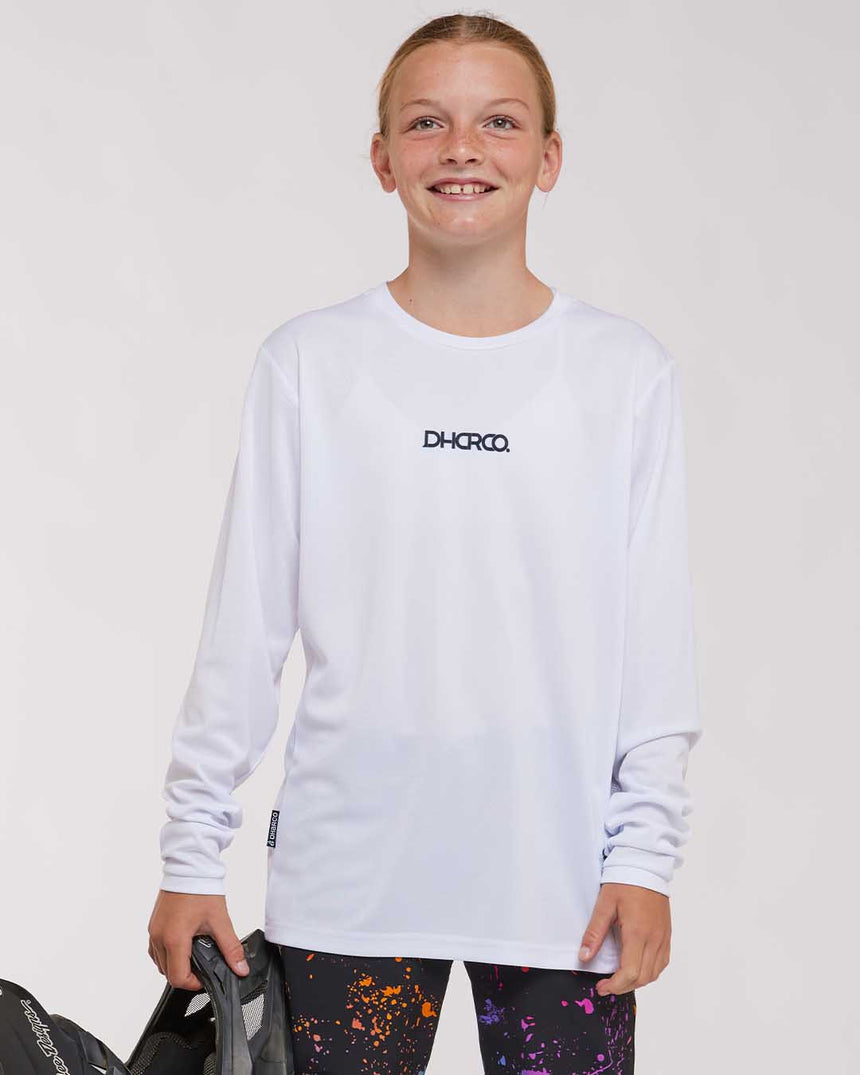 Youth Gravity Jersey | White Out | Long Sleeves | YOUTH TOPS | DHaRCO | Image 1 of 6