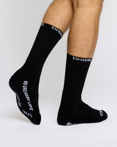 Crew Socks | Black | UNISEX ACCESSORIES | DHaRCO | Image 1 of 2