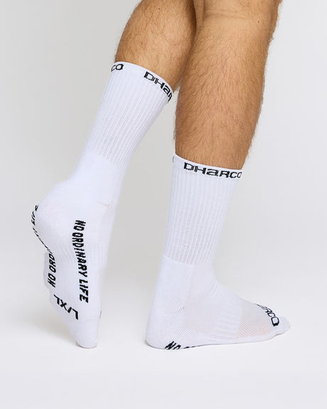 Crew Socks | White | UNISEX ACCESSORIES | DHaRCO | Image 1 of 2