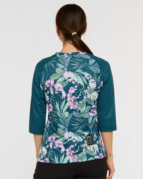Womens 3/4 Sleeve Jersey | Wild Orchid | 3/4 Sleeves | WOMENS TOPS | DHaRCO | Image 2 of 8