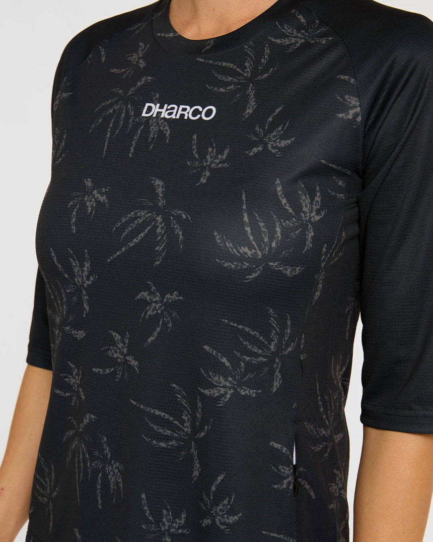 Womens 3/4 Sleeve Jersey | Leopard Palm | 3/4 Sleeves | WOMENS TOPS | DHaRCO | Image 6 of 8