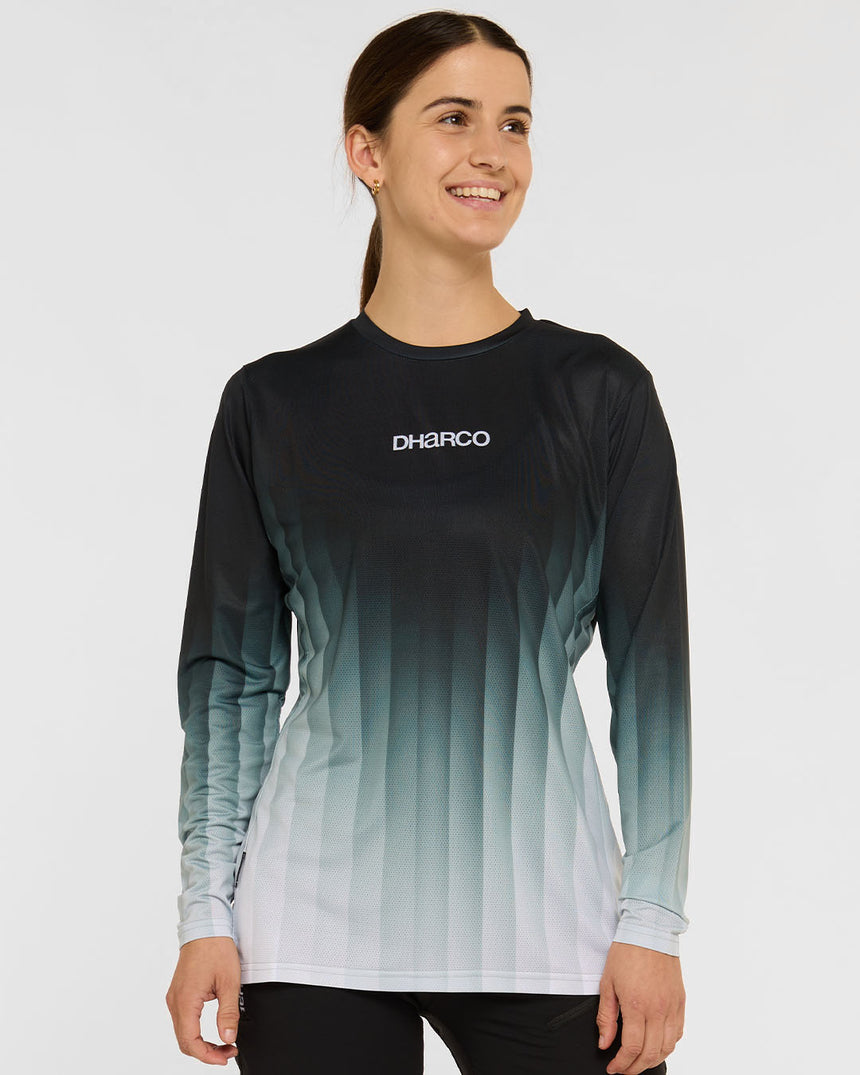 Womens Race Jersey | Midnight Prism | Long Sleeves | WOMENS TOPS | DHaRCO | Image 1 of 6