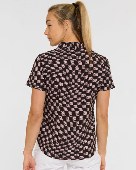 Womens Tech Party Shirt | Check Please | Short Sleeves | WOMENS TOPS | DHaRCO | Image 2 of 8