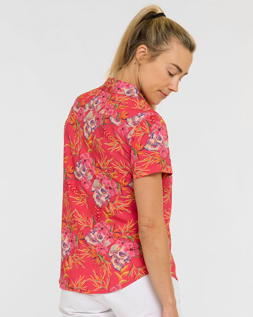Womens Tech Party Shirt | Paradise | Short Sleeves | WOMENS TOPS | DHaRCO | Image 3 of 8