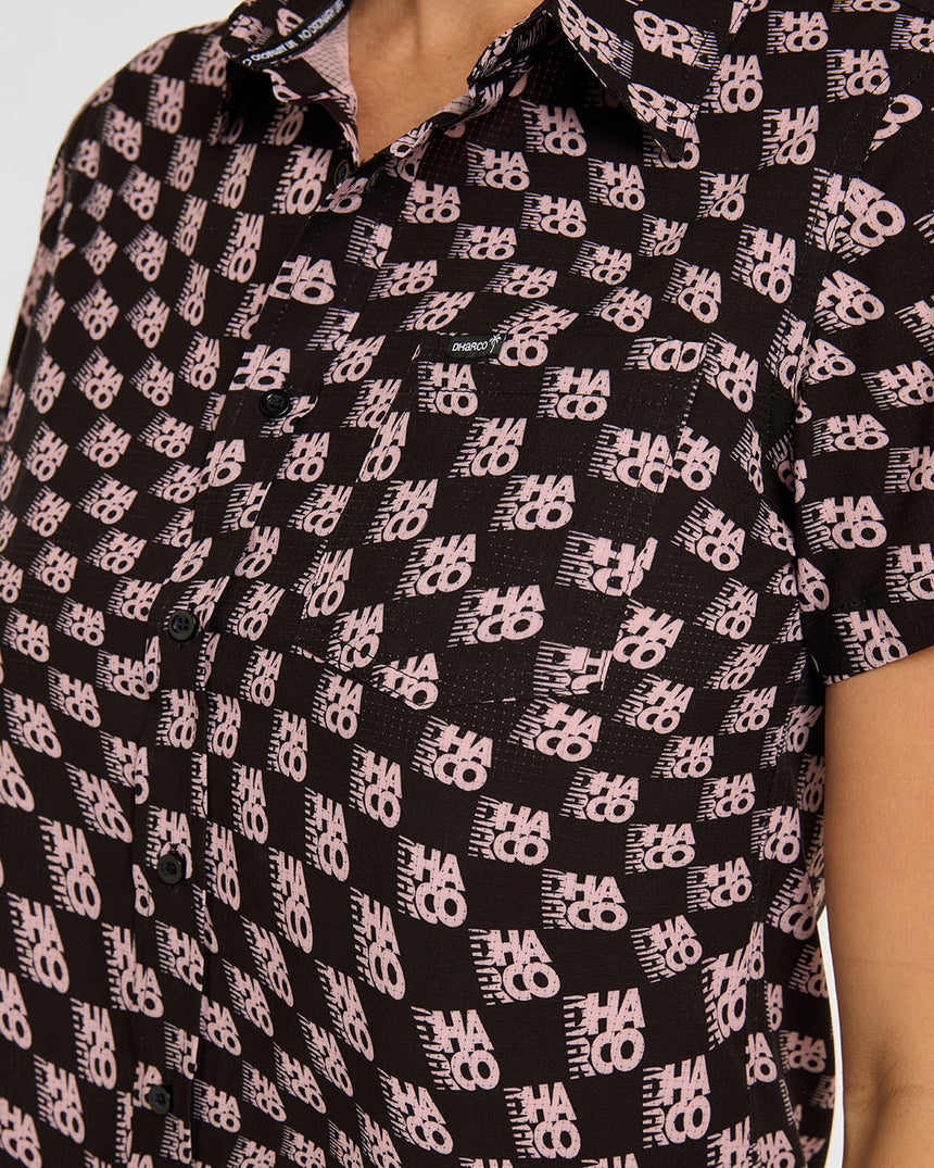 Womens Tech Party Shirt | Check Please | Short Sleeves | WOMENS TOPS | DHaRCO | Image 6 of 8