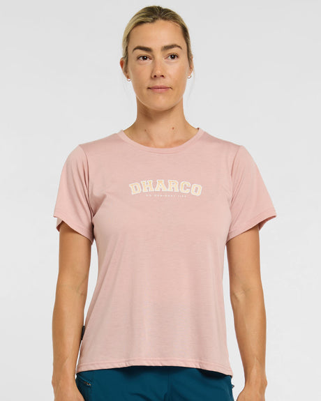 Womens Tech Tee | Dusty Rose | Short Sleeves | WOMENS TOPS | DHaRCO | Image 1 of 6