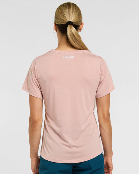 Womens Tech Tee | Dusty Rose | Short Sleeves | WOMENS TOPS | DHaRCO | Image 2 of 6