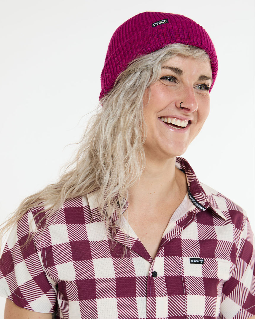 Loose U-Knit Beanie | Sangria | Beanies | UNISEX ACCESSORIES | DHaRCO | Image 5 of 5