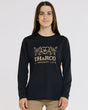 Womens Long Sleeve Tech Tee | Black | Long Sleeves | WOMENS TOPS | DHaRCO | Image 1 of 5