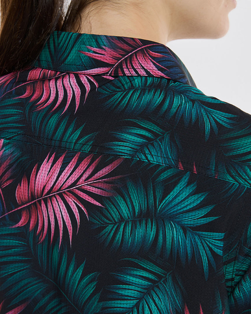 Womens Tech Party Shirt | Dark Fern | Short Sleeves | WOMENS TOPS | DHaRCO | Image 5 of 6