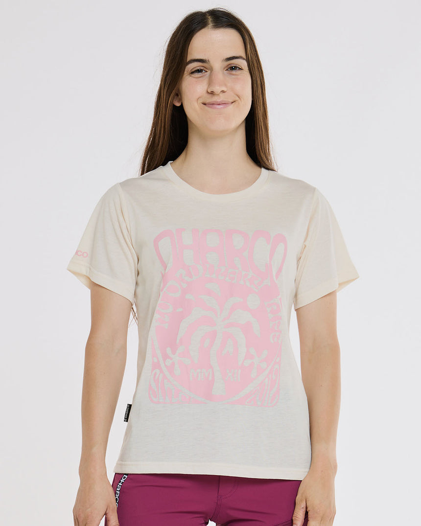 Womens Short Sleeve Tech Tee | Bone | Short Sleeves | WOMENS TOPS | DHaRCO | Image 1 of 5