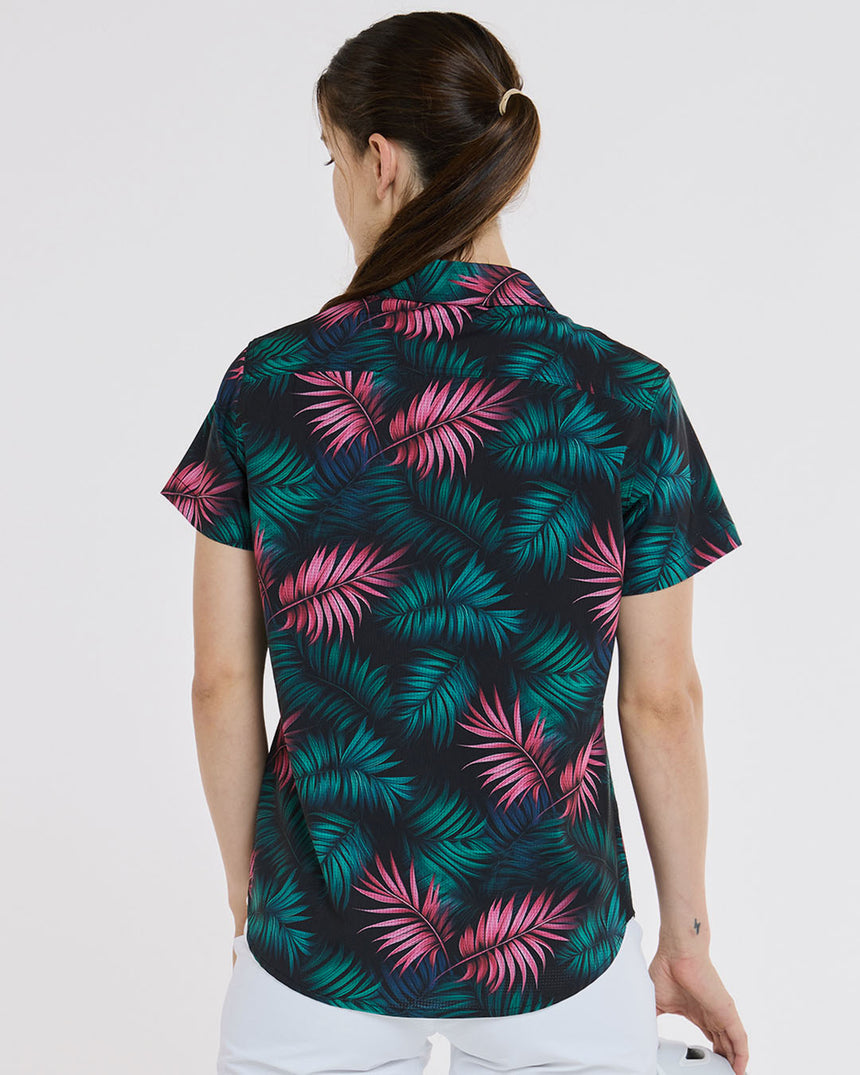 Womens Tech Party Shirt | Dark Fern | Short Sleeves | WOMENS TOPS | DHaRCO | Image 2 of 6