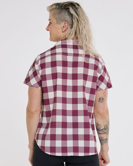 Womens Tech Party Shirt | Sterling | Short Sleeves | WOMENS TOPS | DHaRCO | Image 2 of 6