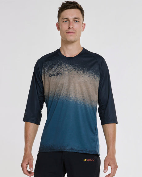 Mens 3/4 Sleeve Jersey | Dusty Waters | 3/4 Sleeves | MENS TOPS | DHaRCO | Image 1 of 6