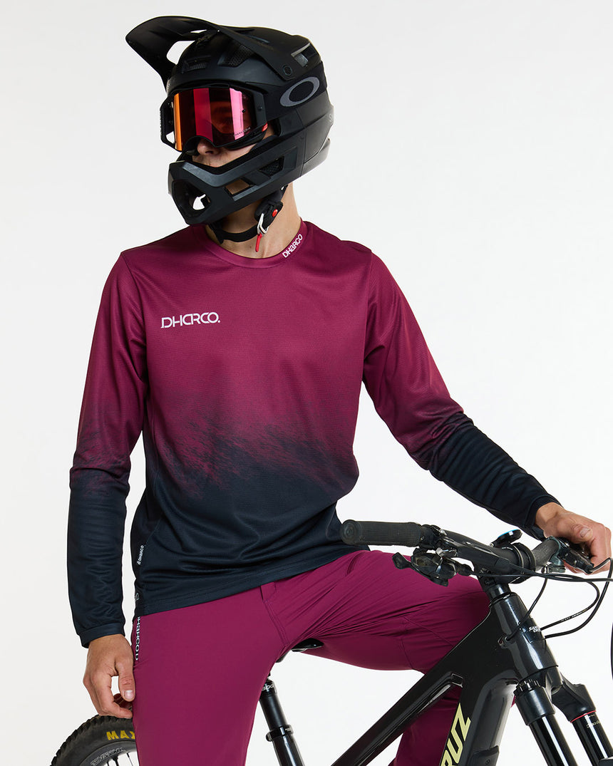 Mens Gravity Jersey | Malbec | Long Sleeves | MENS TOPS | DHaRCO | Image 6 of 6