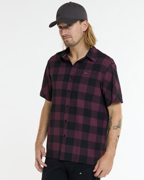 Mens Tech Party Shirt | Nelson | Short Sleeves | MENS TOPS | DHaRCO | Image 2 of 6
