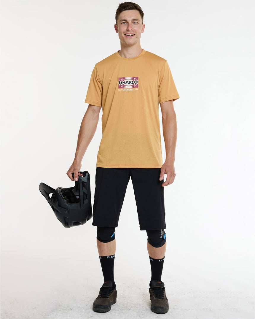 Mens Short Sleeve Tech Tee | Golden | Short Sleeves | MENS TOPS | DHaRCO | Image 6 of 6