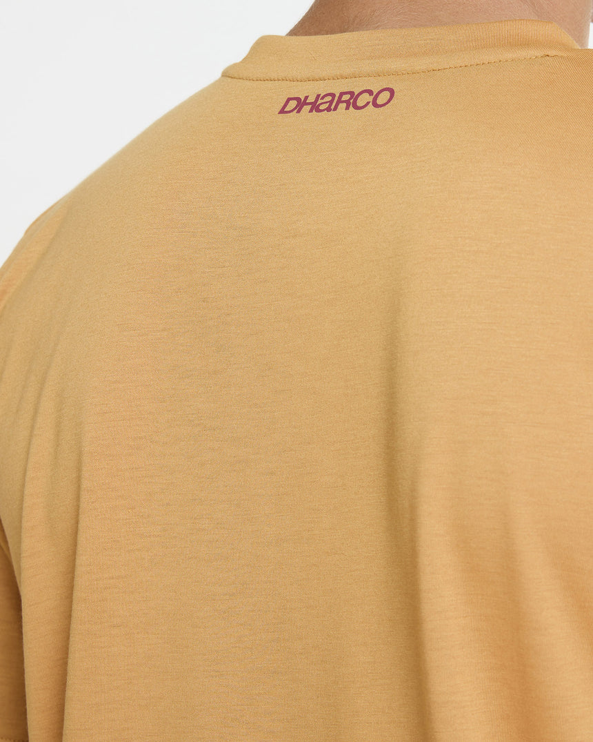 Mens Short Sleeve Tech Tee | Golden | Short Sleeves | MENS TOPS | DHaRCO | Image 5 of 6