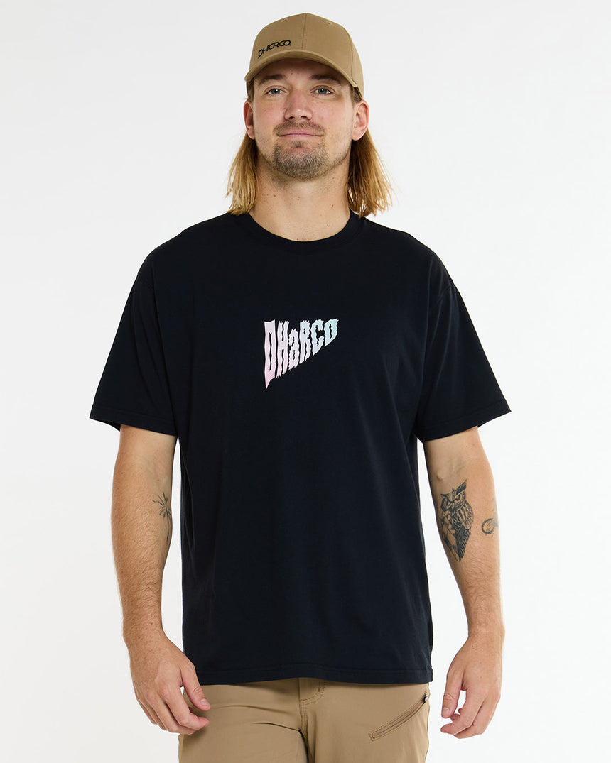 Mens Cotton Tee | Black | Short Sleeves | MENS TOPS | DHaRCO | Image 2 of 6