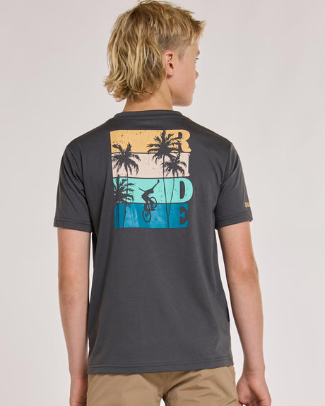 Youth Short Sleeve Tech Tee | Charcoal | Short Sleeves | YOUTH TOPS | DHaRCO | Image 1 of 6